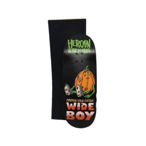 BOARD HEROIN SKATEBOARDS WIDE BOY PUMPKIN 34MM CONCAVE M