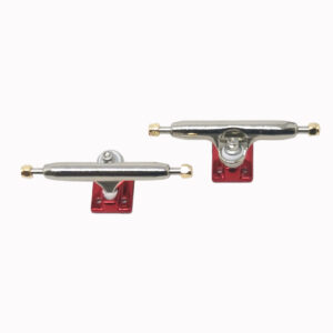 fingerboard trucks silver red 34mm