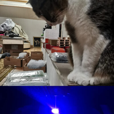 laser cat rafut closeup